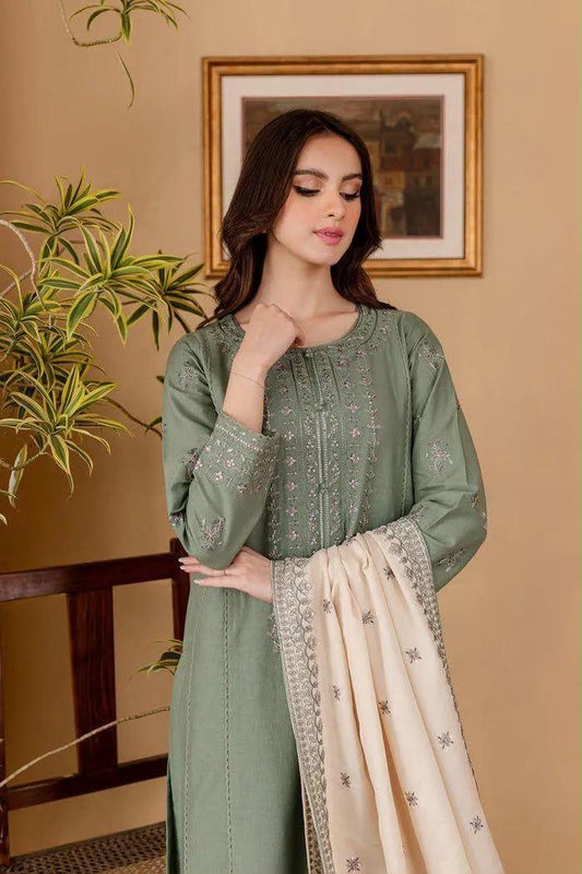 Nakoosh Dhanak Full Heavy Embroidered 3Pc
