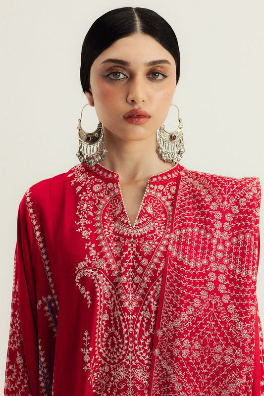 Zara Shahjahan Dhanak Full Heavy Embroidered 3Pc