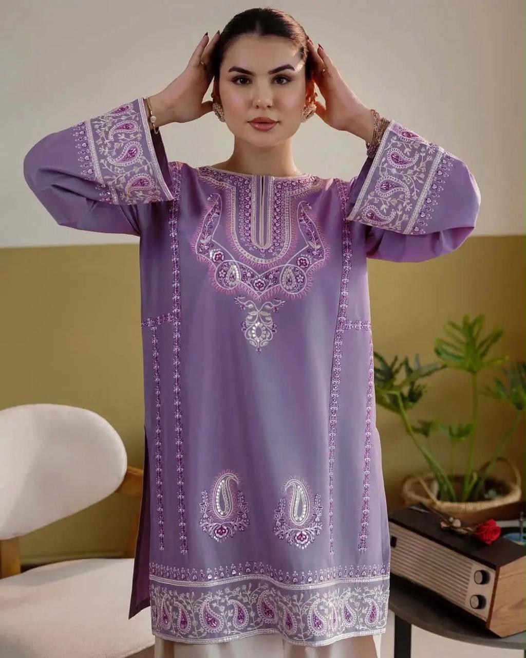 Dhanak Full Heavy Embroidered 2Pc