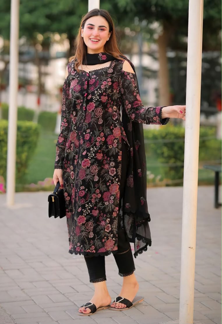 LAWN 3 PC FULL HEAVY EMB SUIT WITH READY TO WEAR DUBATA FOR SUMMER 2026