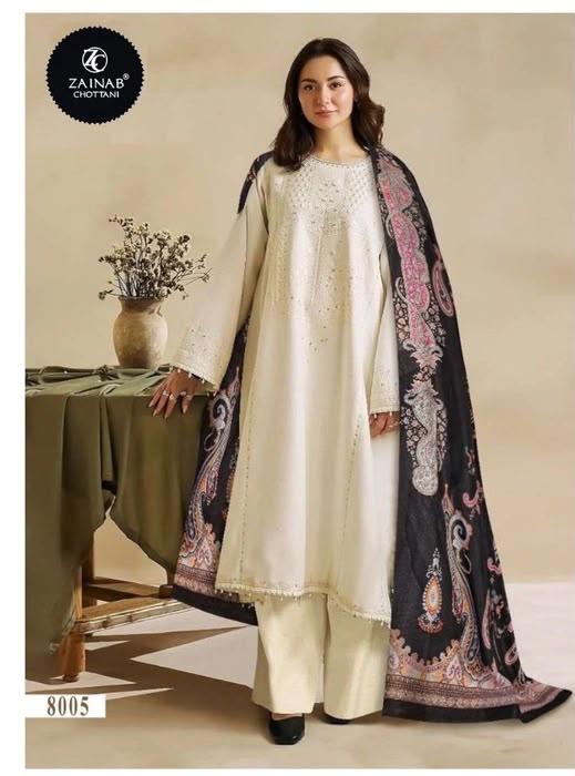 Zara Shahjahan Dhanak Full Heavy Embroidered 3Pc
