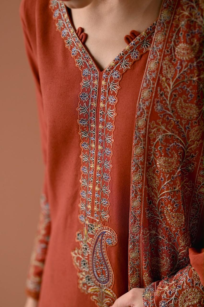 Batik Dhanak Full Heavy Embroidered 3Pc