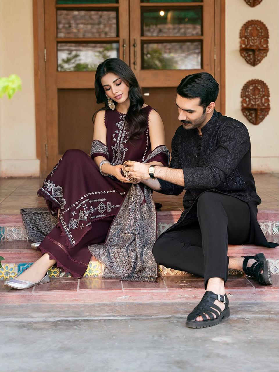 Izal Dhanak Full Heavy Embroidered 3Pc