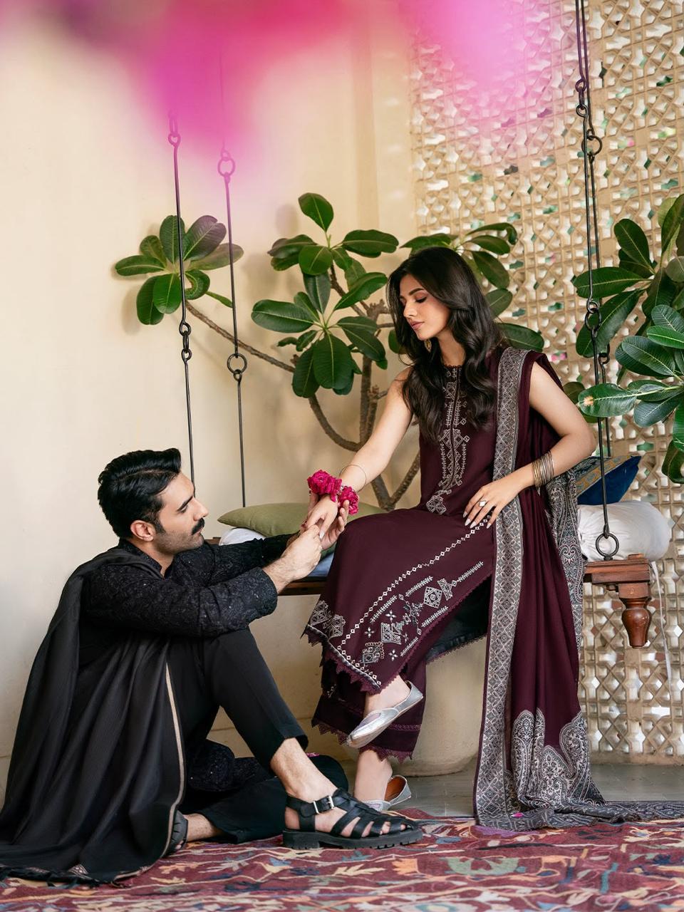 Izal Dhanak Full Heavy Embroidered 3Pc