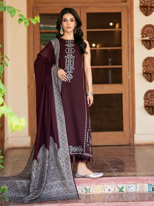 Izal Dhanak Full Heavy Embroidered 3Pc