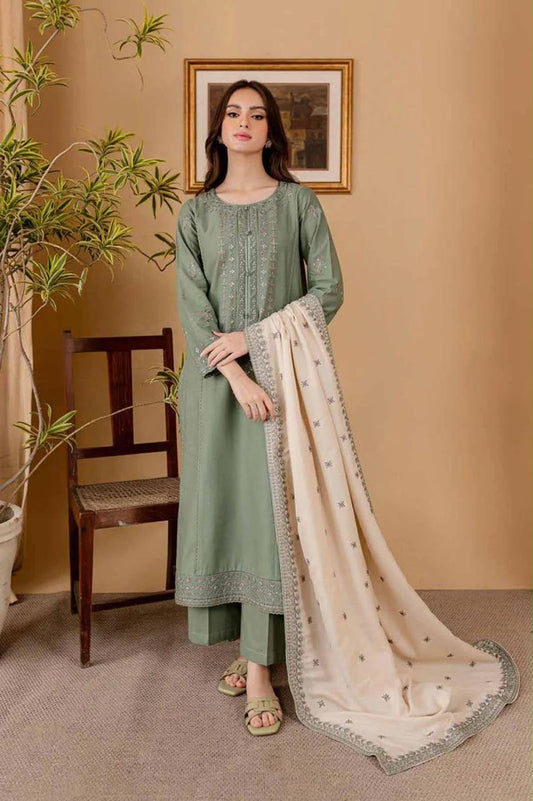 Nakoosh Dhanak Full Heavy Embroidered 3Pc