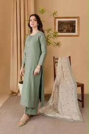 Nakoosh Dhanak Full Heavy Embroidered 3Pc