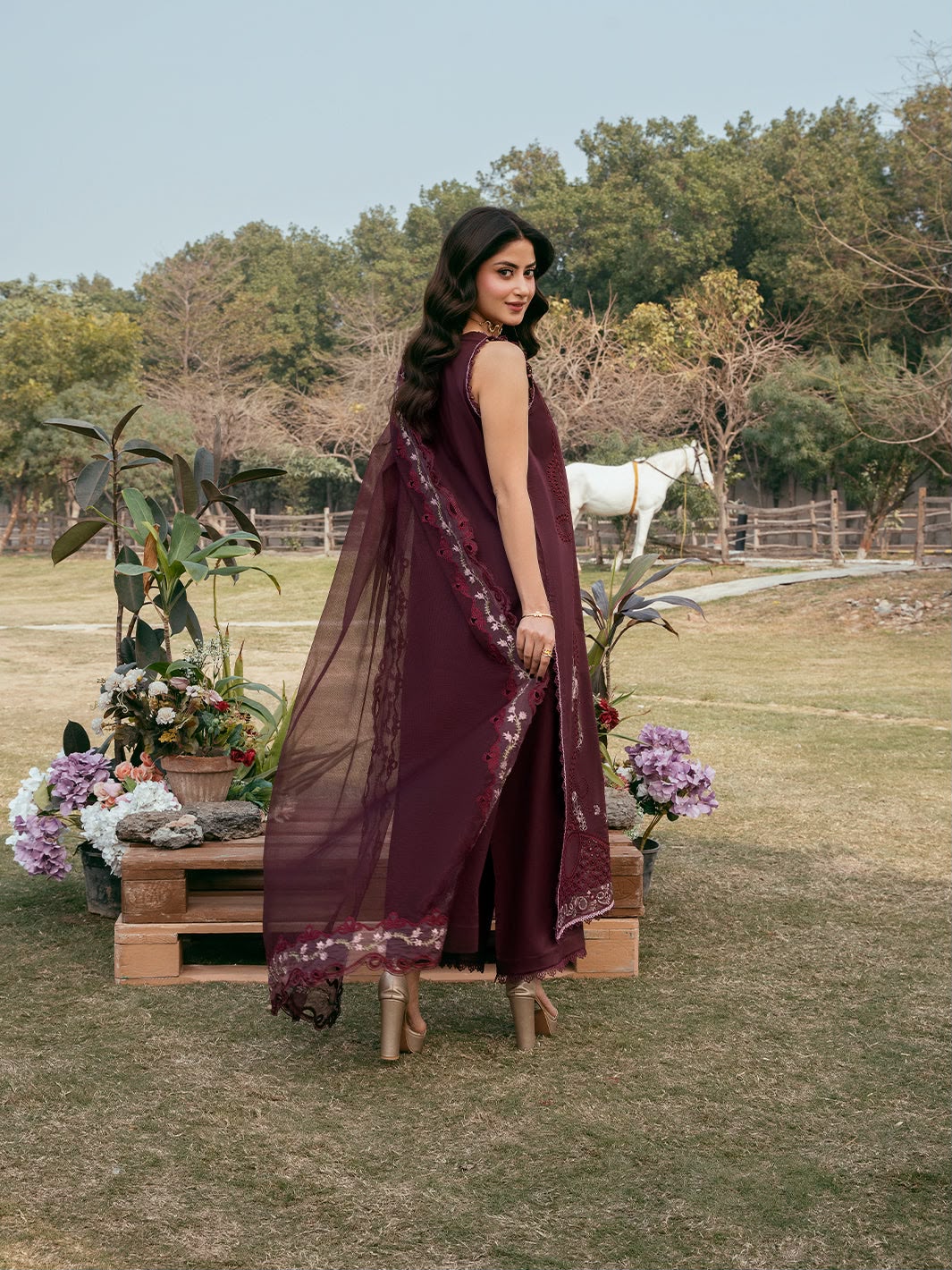 Anaya Dhanak Full Heavy Embroidered 3Pc