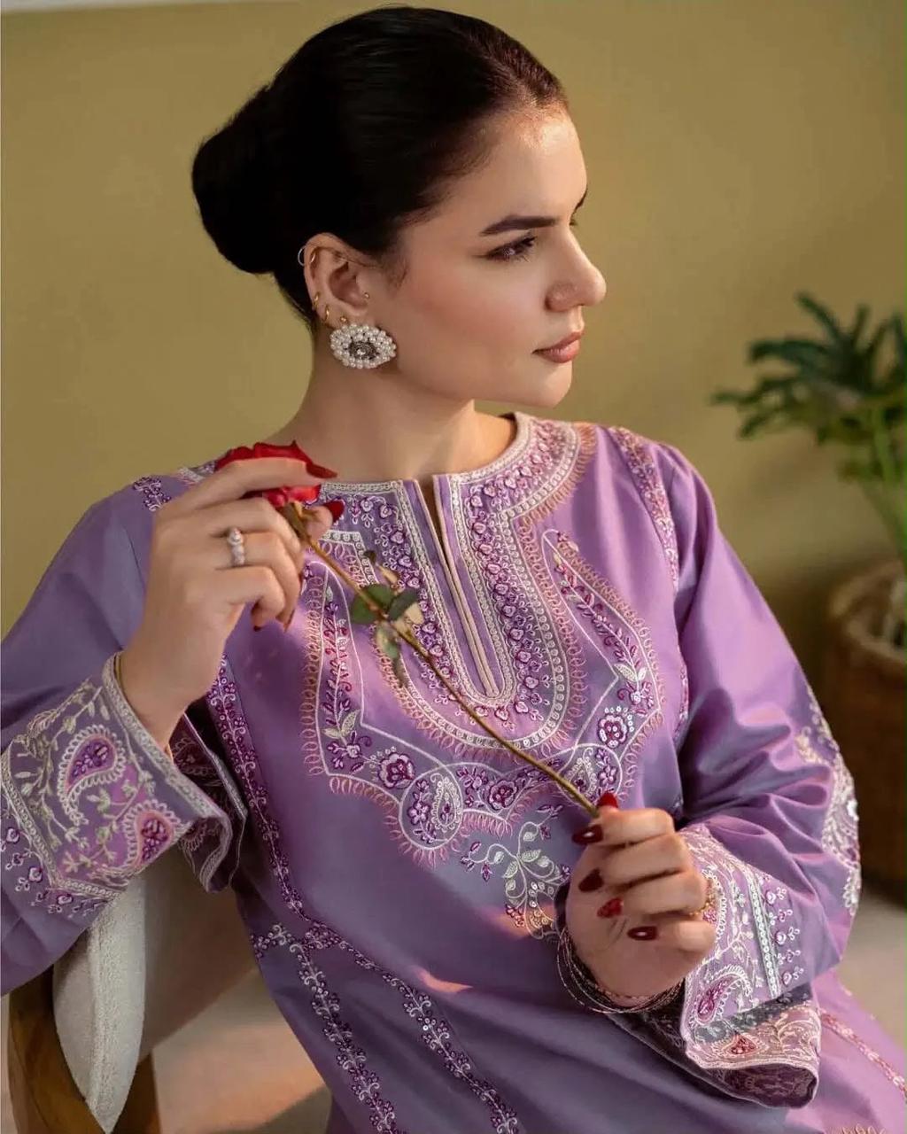 Dhanak Full Heavy Embroidered 2Pc