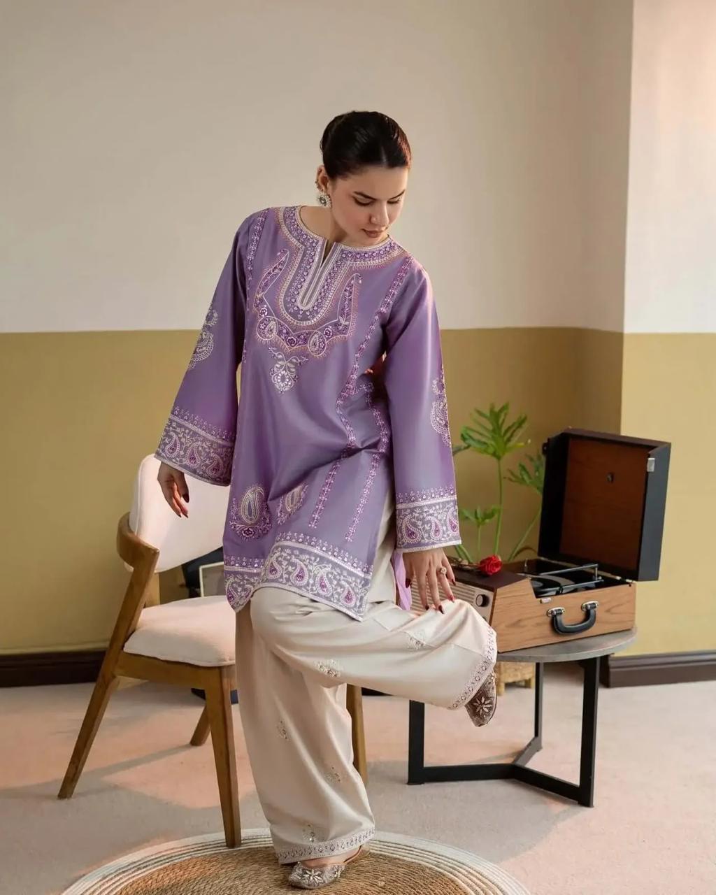 Dhanak Full Heavy Embroidered 2Pc