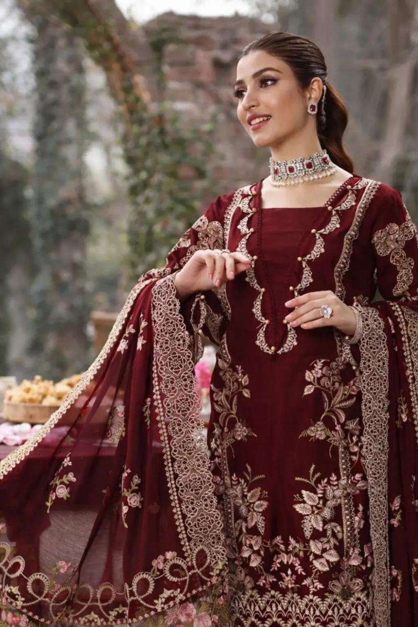 Dhanak Full Heavy Embroidered 3Pc