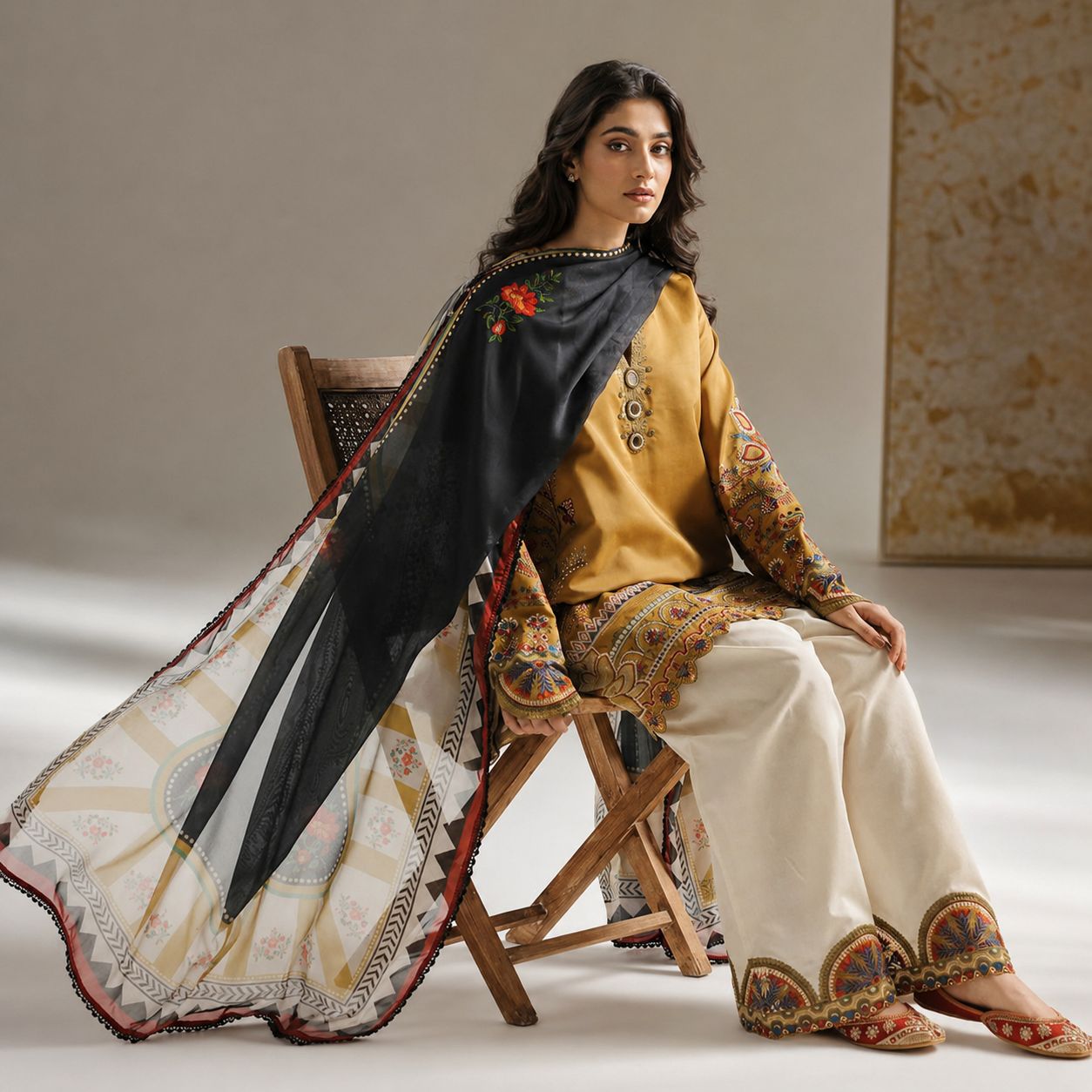 Ethnic Dhanak Full Heavy Embroidered 3Pc
