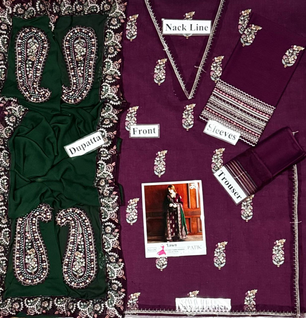 Lawn Embroidered 3Piece CODE 1008