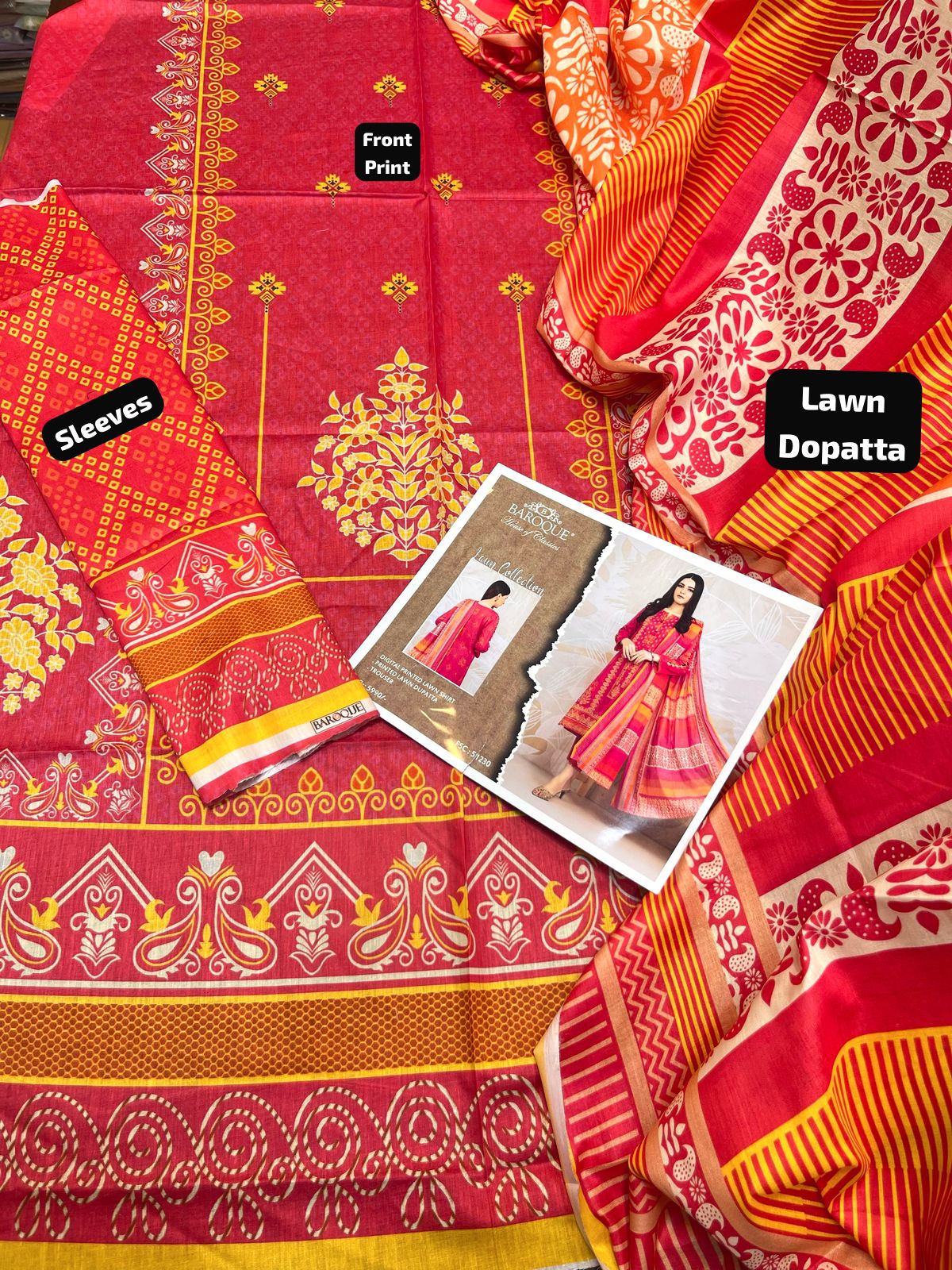 Lawn Embroidered 2Piece CODE 909