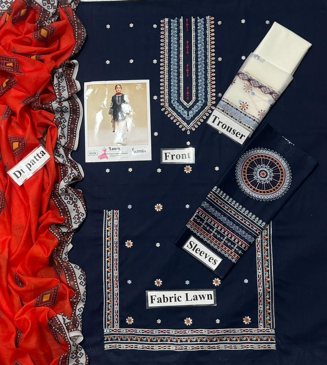 Lawn Embroidered 2Piece CODE 901