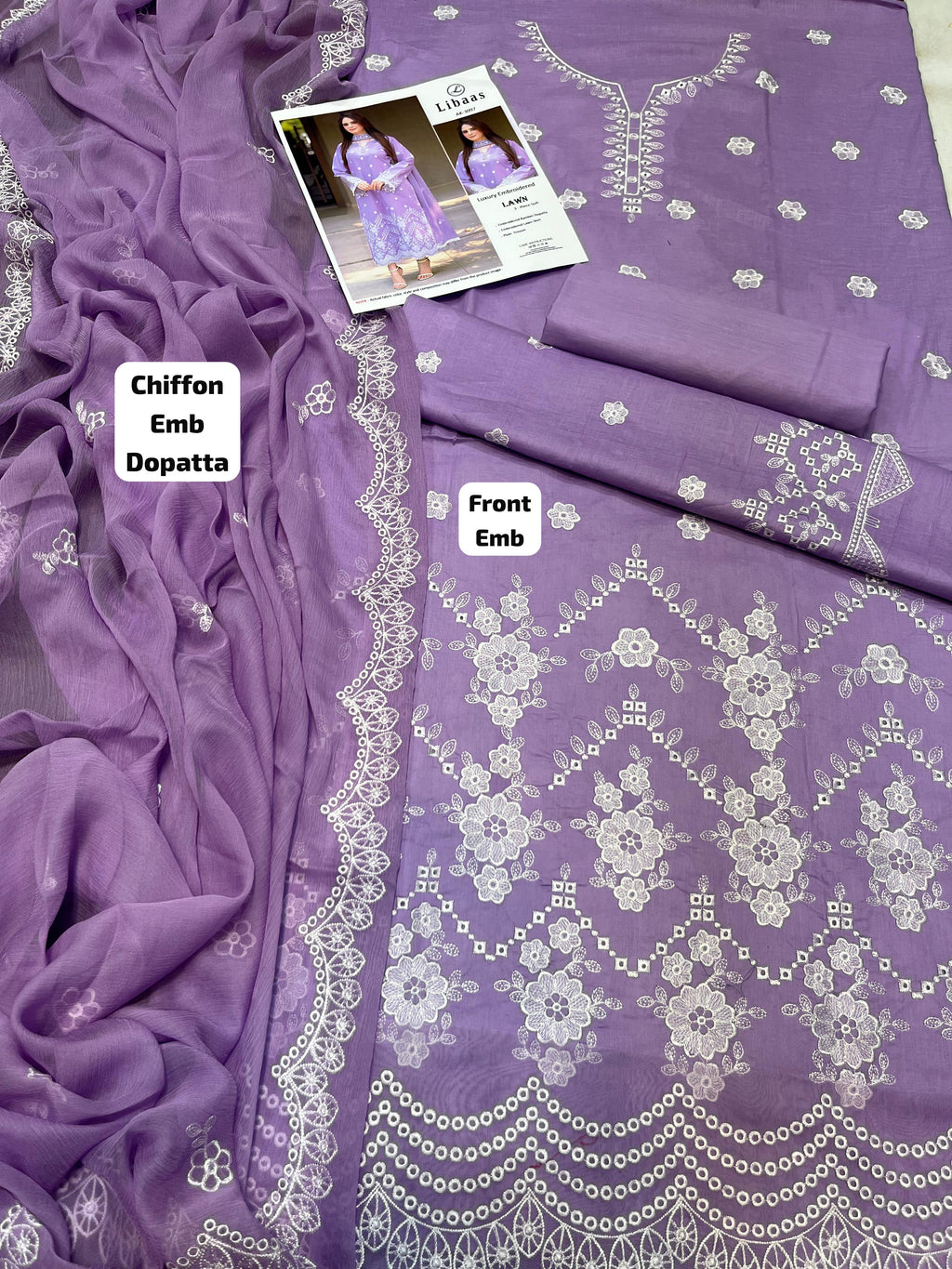 Lawn Embroidered 3Piece CODE 1034