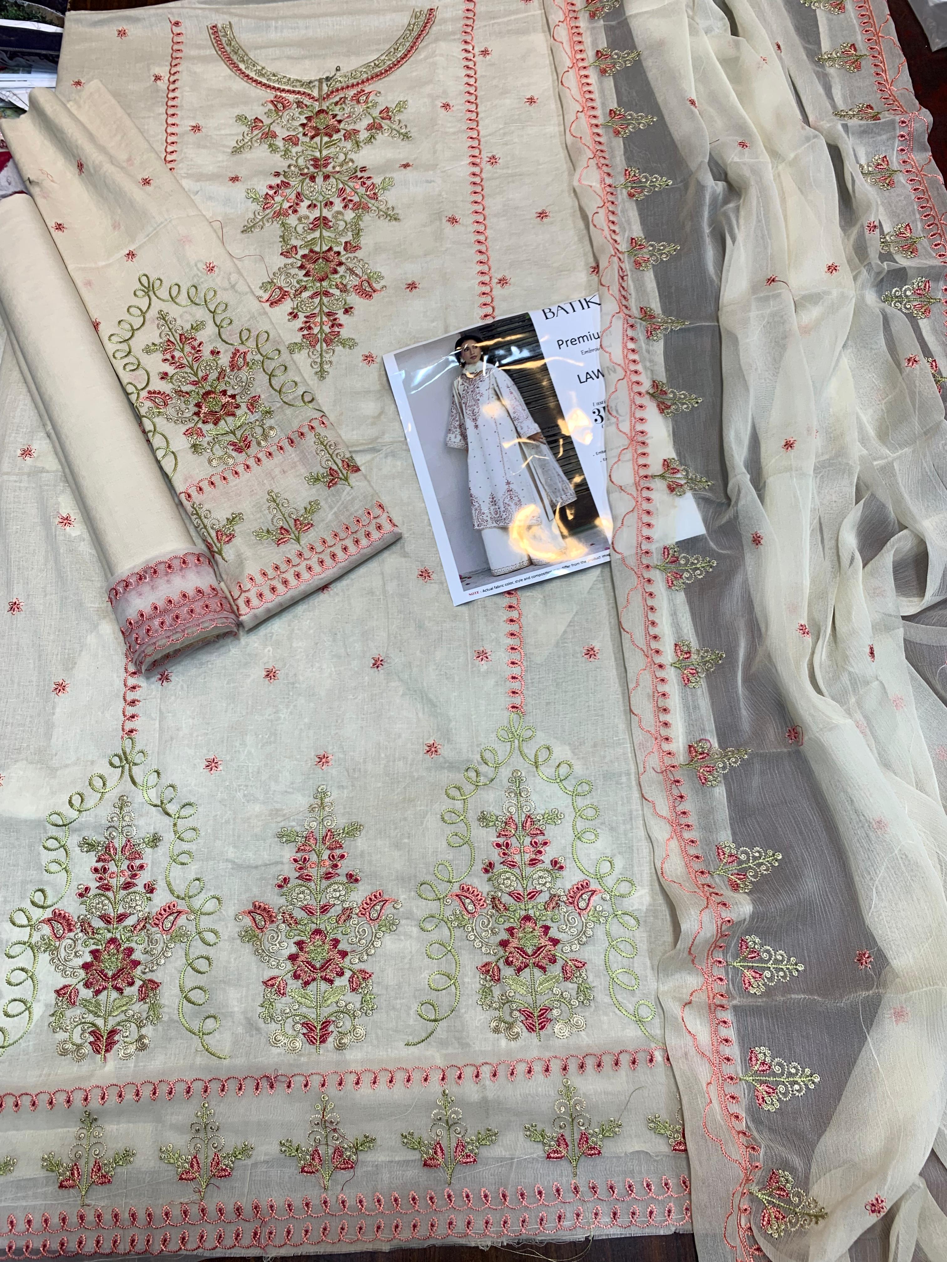 Lawn Embroidered 3Piece CODE 1044