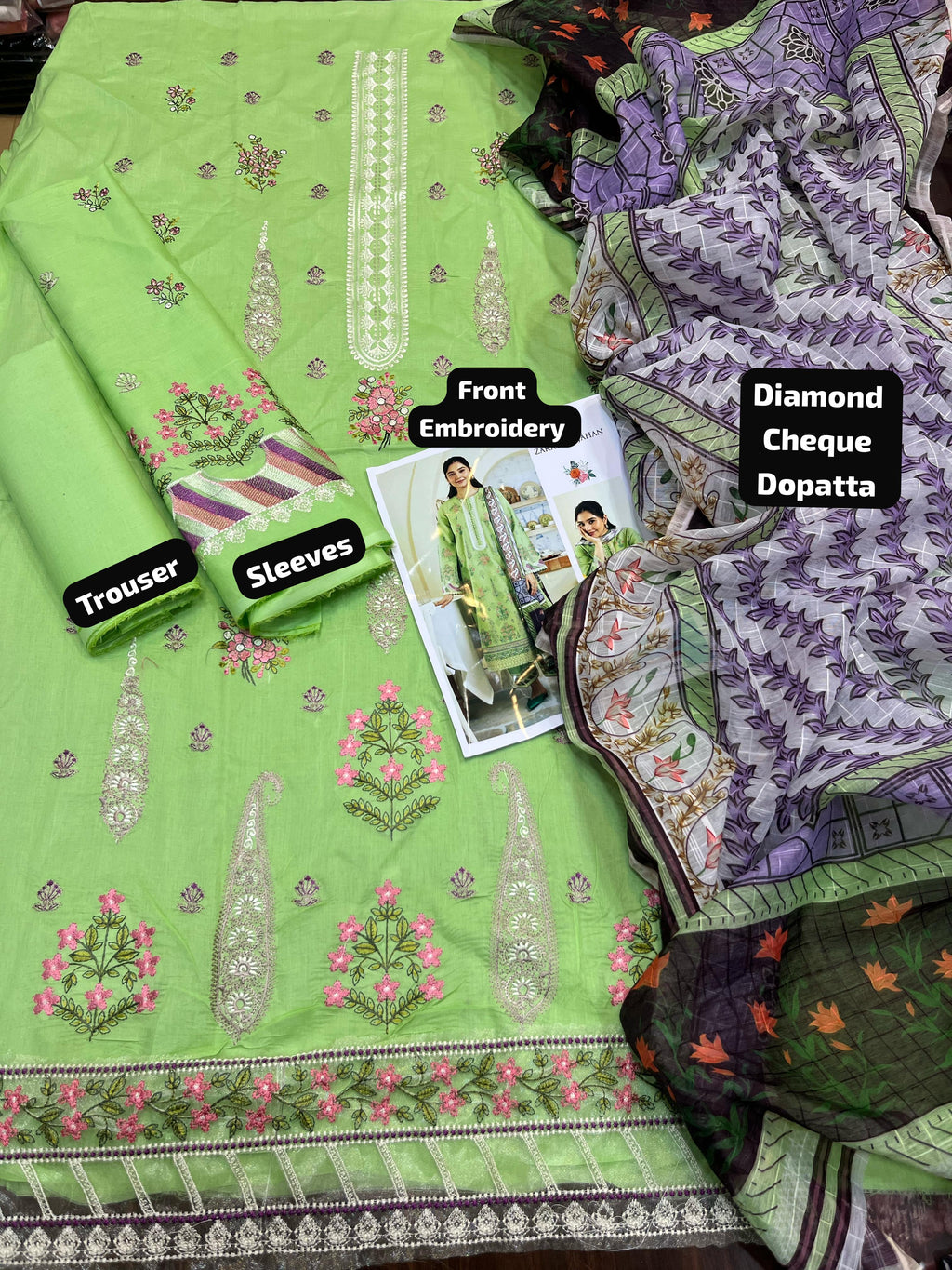 Lawn Embroidered 3Piece CODE 1045