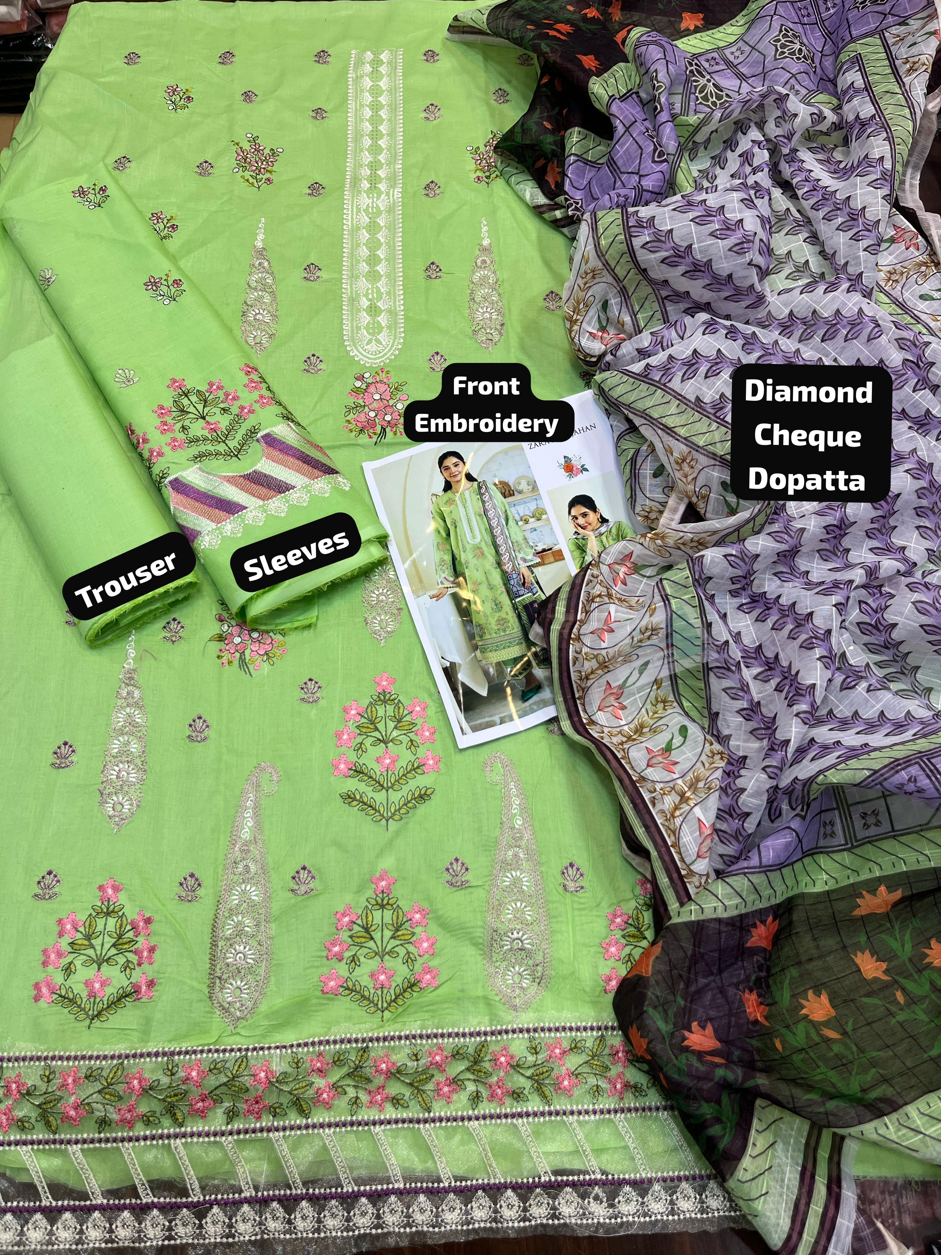 Lawn Embroidered 3Piece CODE 1045