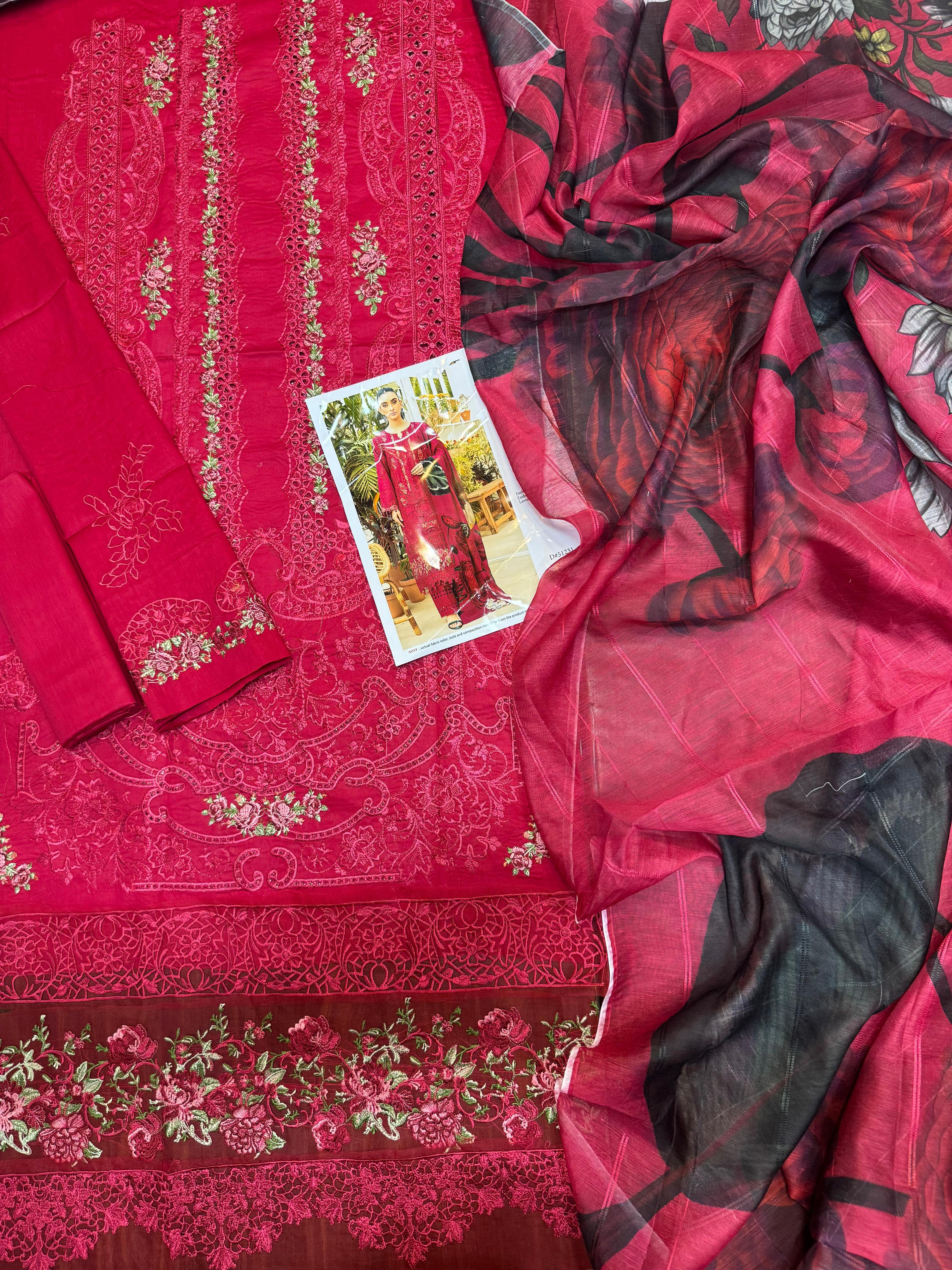 Lawn Embroidered 3Piece CODE 1056