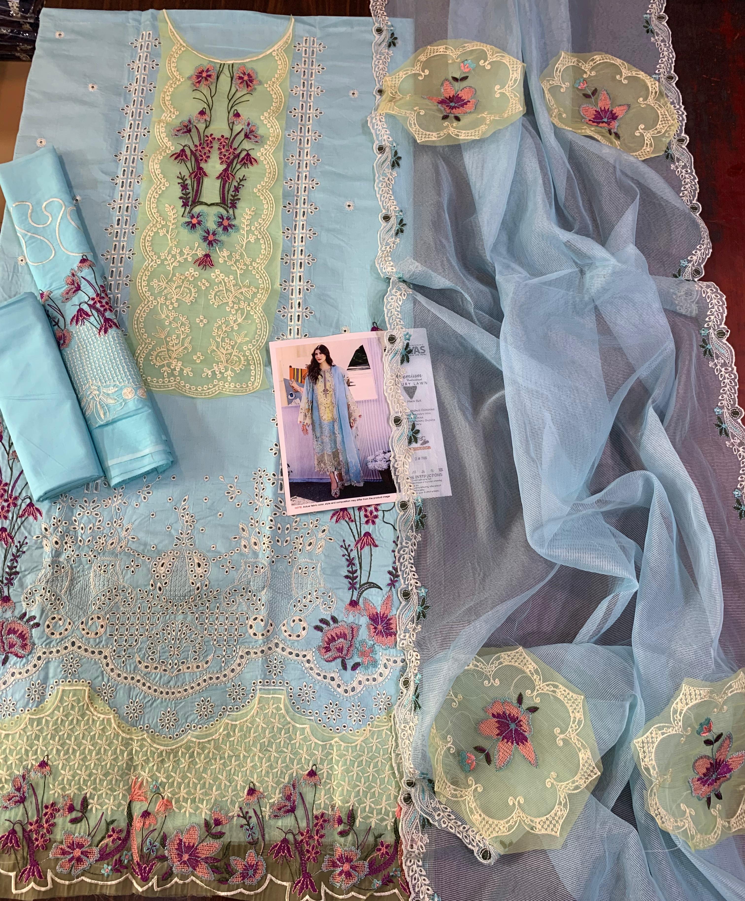 Lawn Embroidered 3Piece CODE 1054