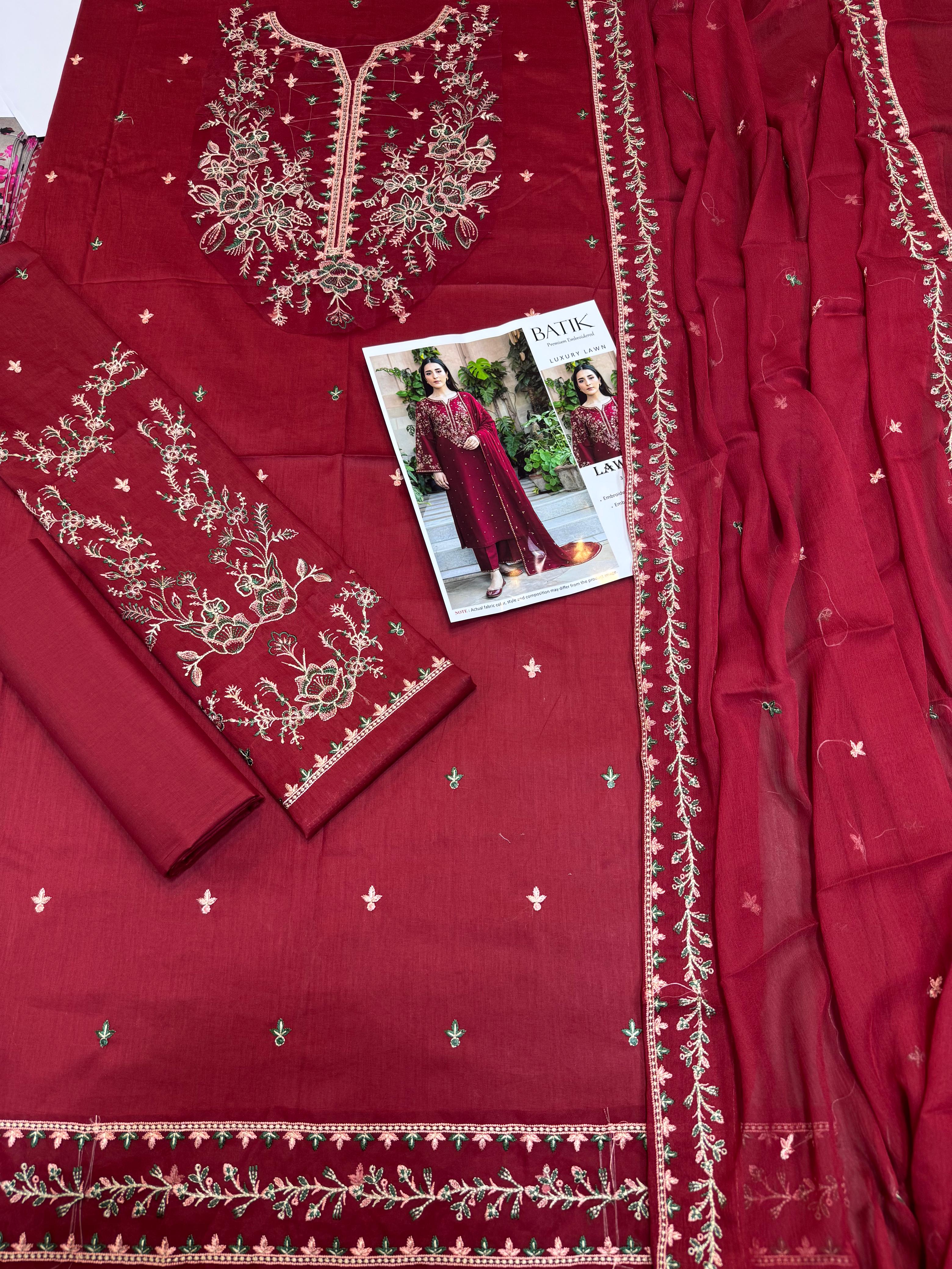 Lawn Embroidered 3Piece CODE 1057