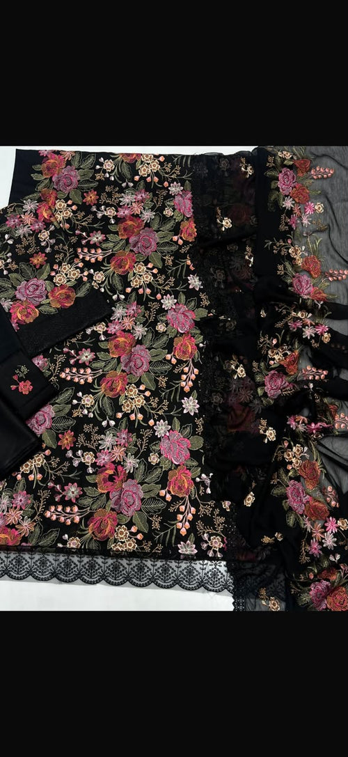 LAWN 3 PC FULL HEAVY EMB SUIT WITH READY TO WEAR DUBATA FOR SUMMER 2026