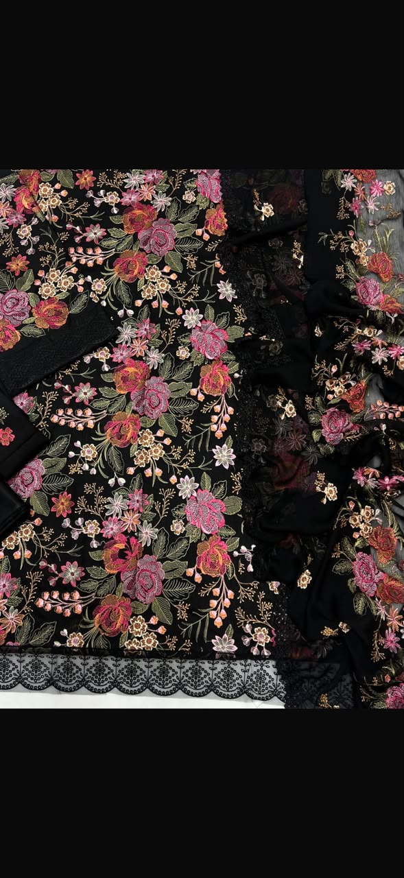 LAWN 3 PC FULL HEAVY EMB SUIT WITH READY TO WEAR DUBATA FOR SUMMER 2026