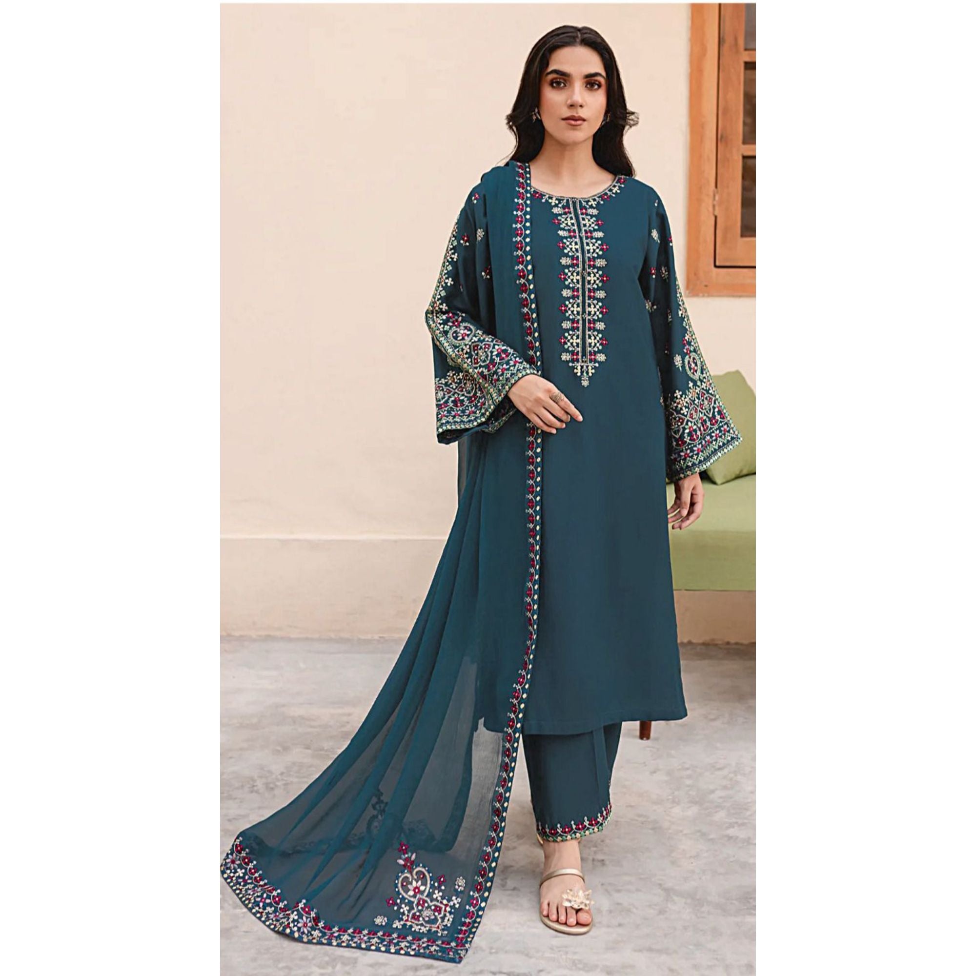 Lawn Embroidered 3Piece CODE 1048