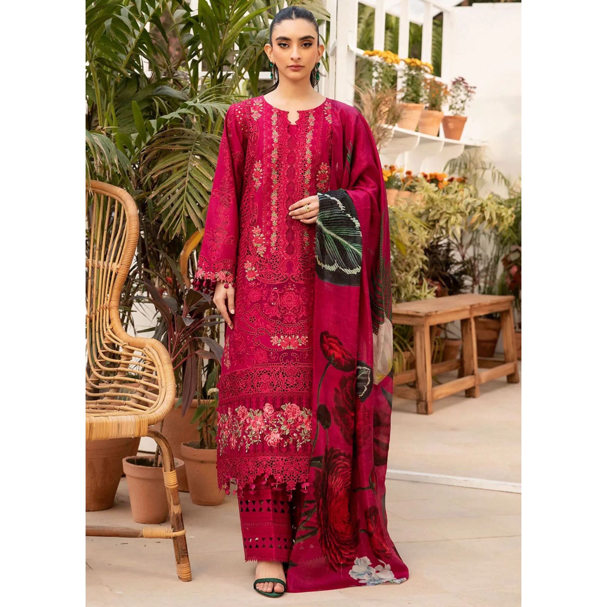 Lawn Embroidered 3Piece CODE 1056