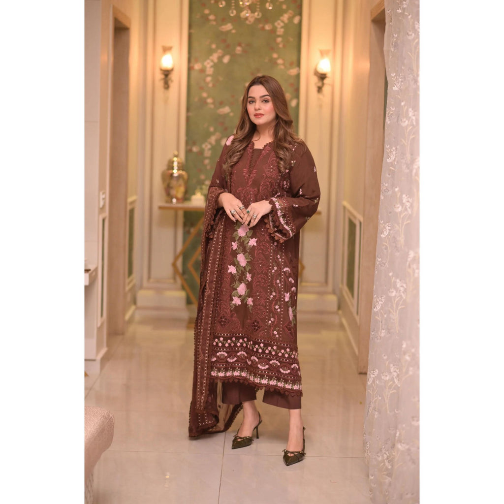 Lawn Embroidered 3Piece CODE 1055