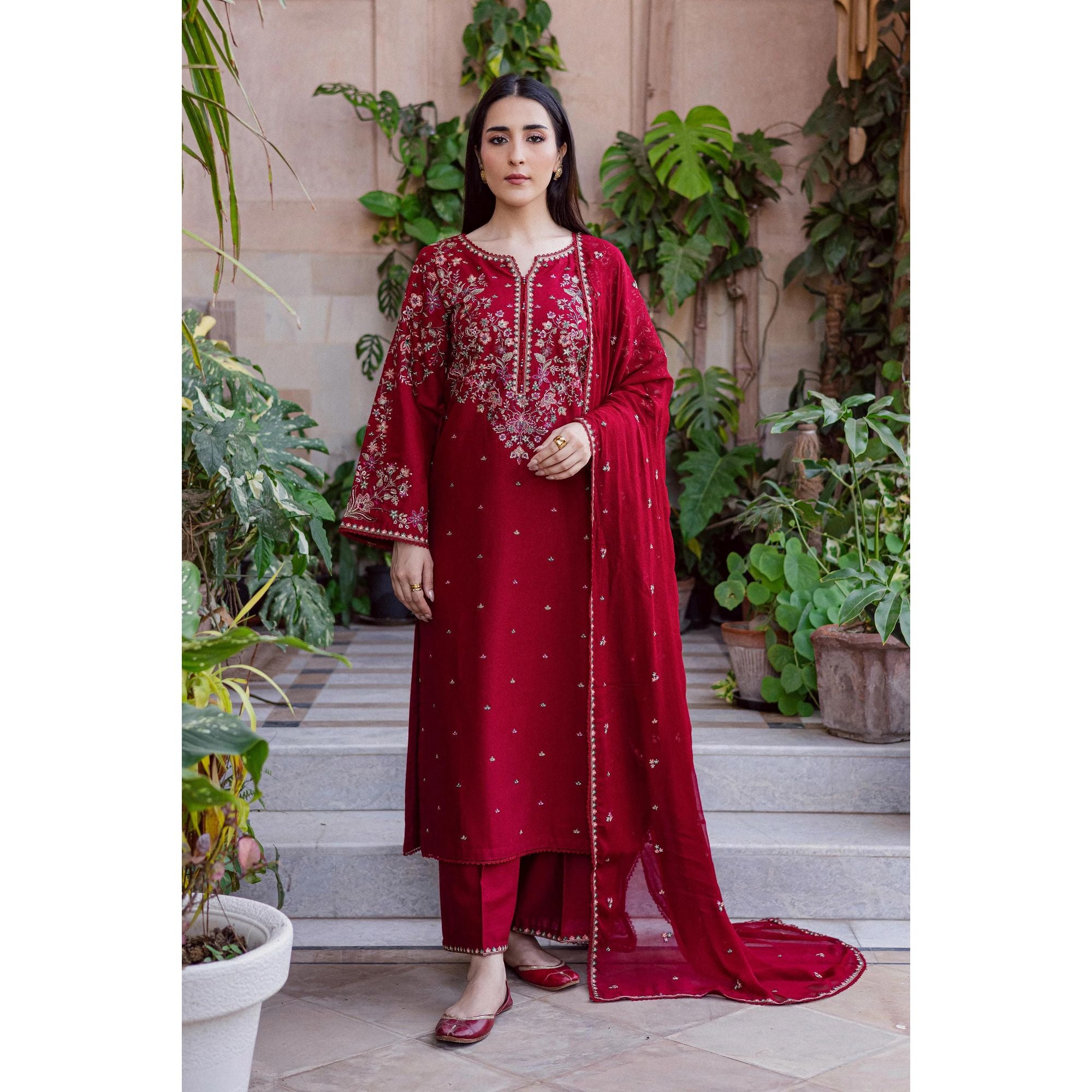 Lawn Embroidered 3Piece CODE 1057